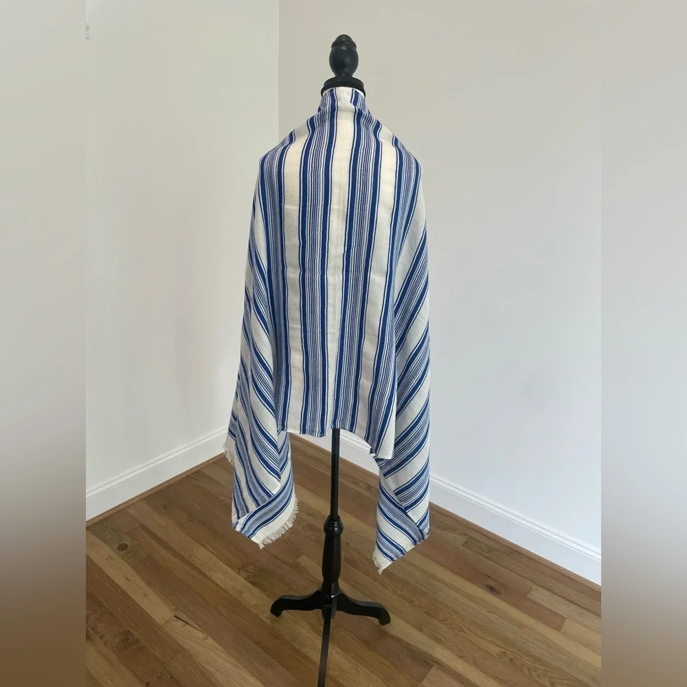 J Crew Summerweight Cape Scarf in Blue Scarf